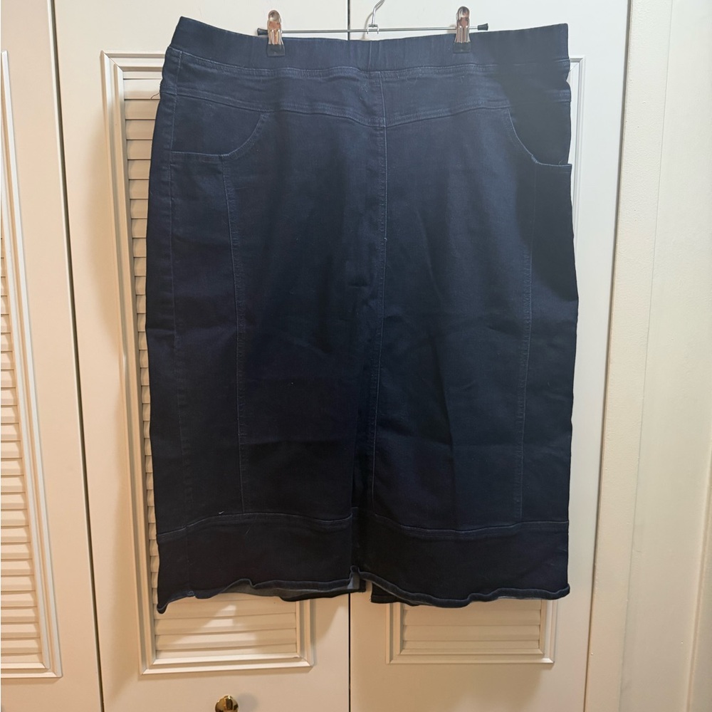 CJ Banks Navy Pencil Skirt